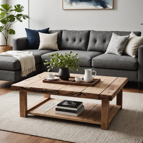 Table basse en bois brut : quel modèle pour une déco moderne